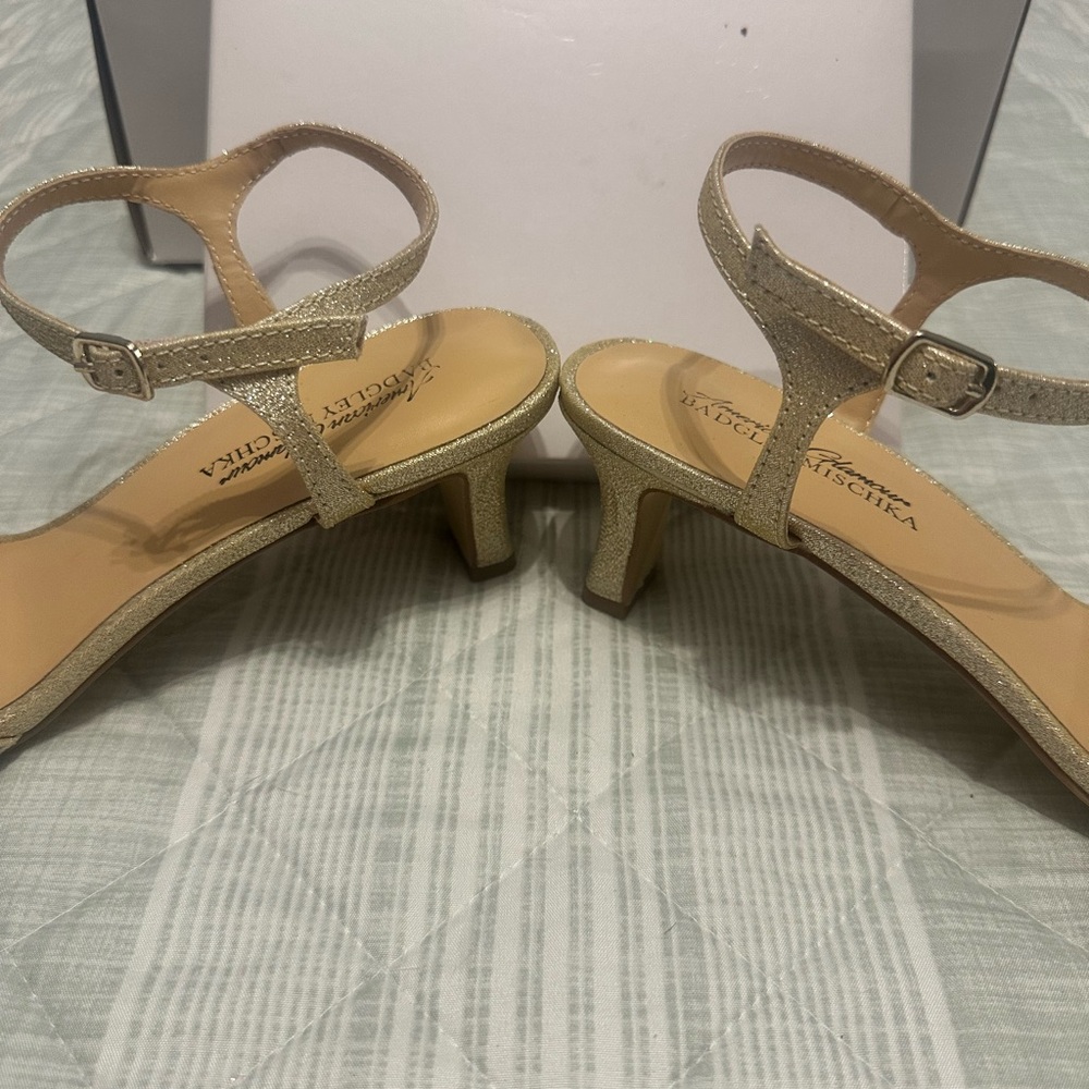 American Glamour Badgley Mischka Womens Kannon Heeled Sandals - Picture 4 of 5